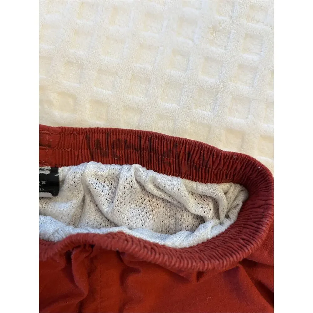 VTG Patagonia Kids Youth M (10) Red Nylon Swim Trunks Lined w Mesh READ STAIN